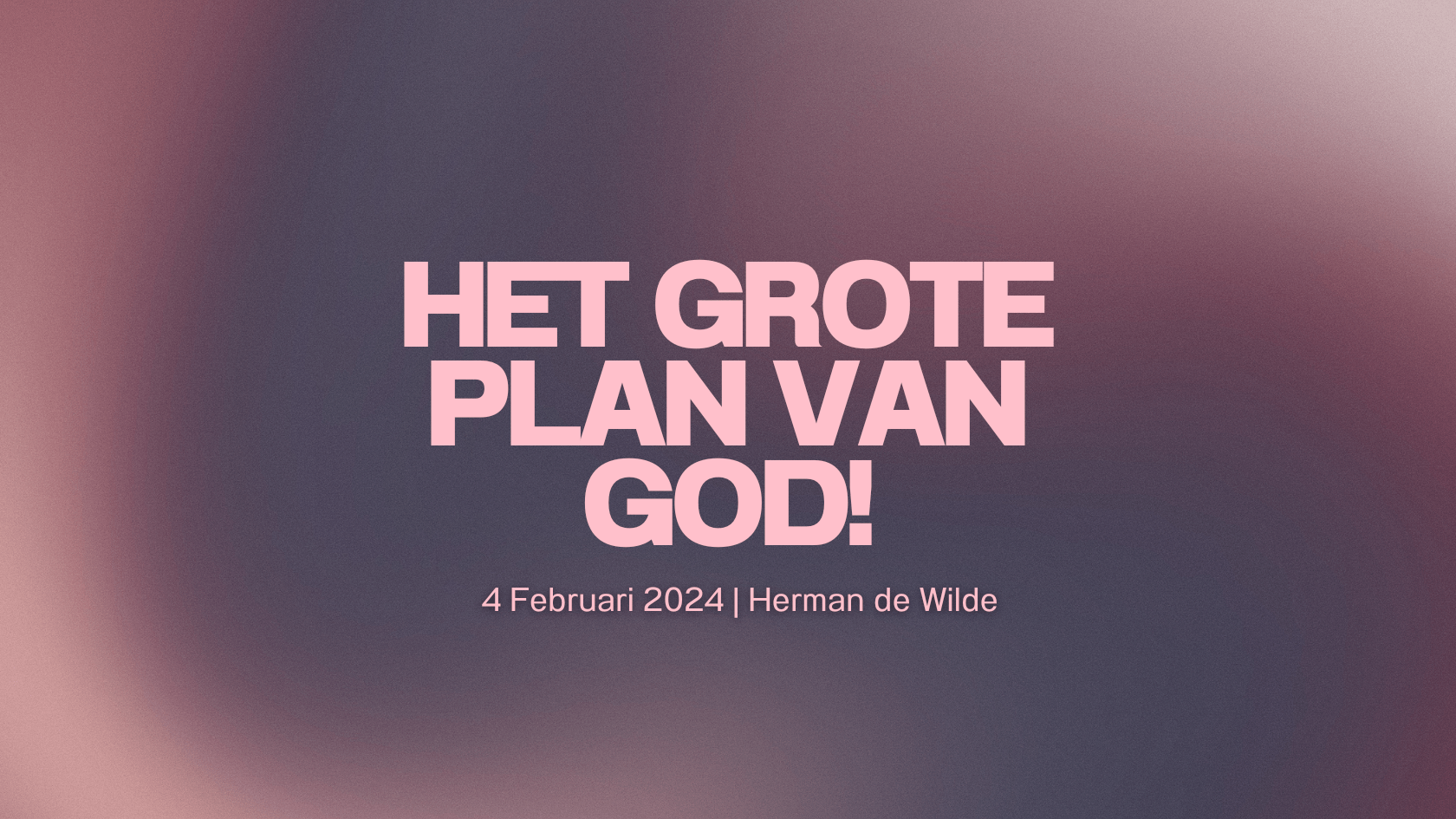 Het grote plan van God Reggestroom